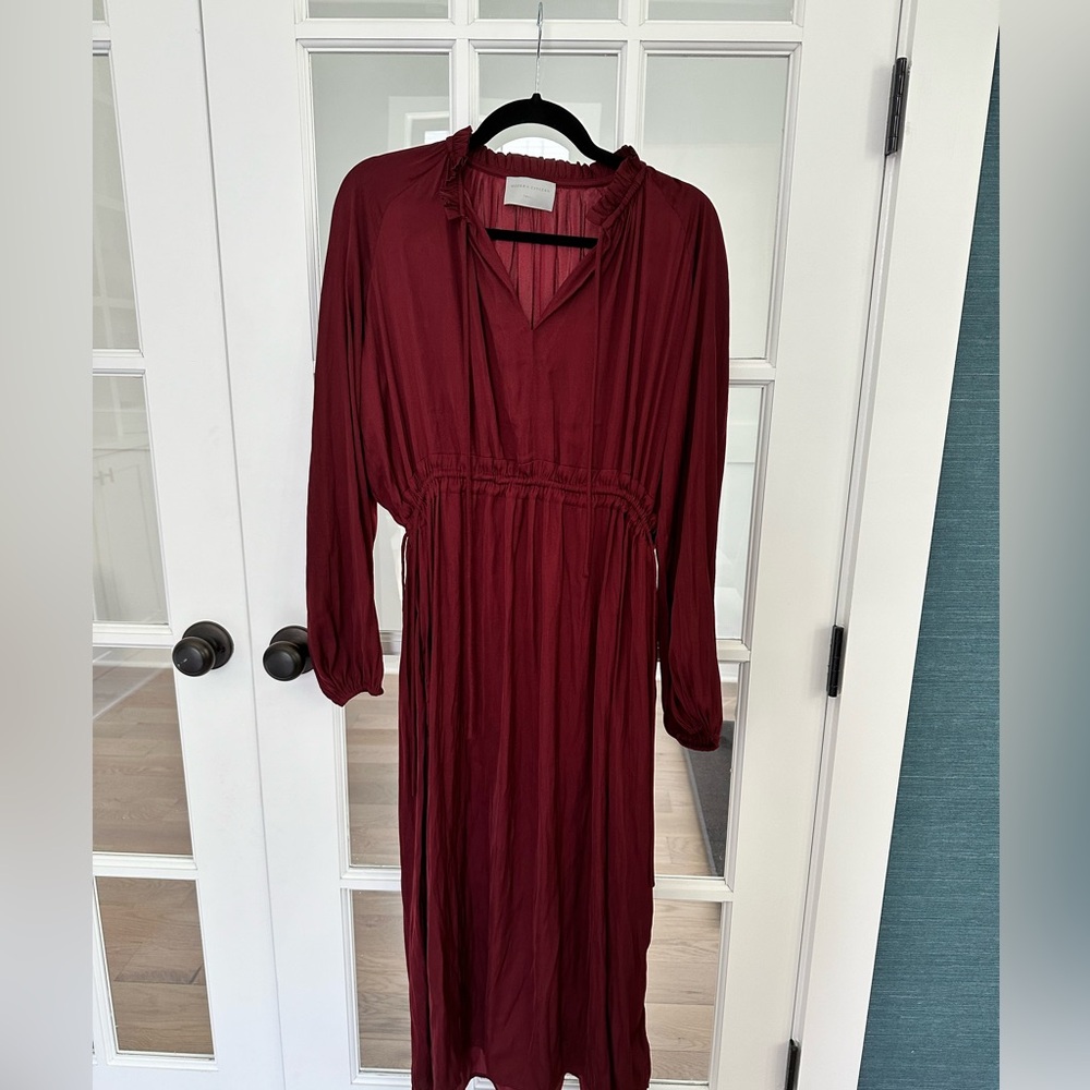 New never worn Modern Citizen Burgandy Magdalena Long Sleeve Dress